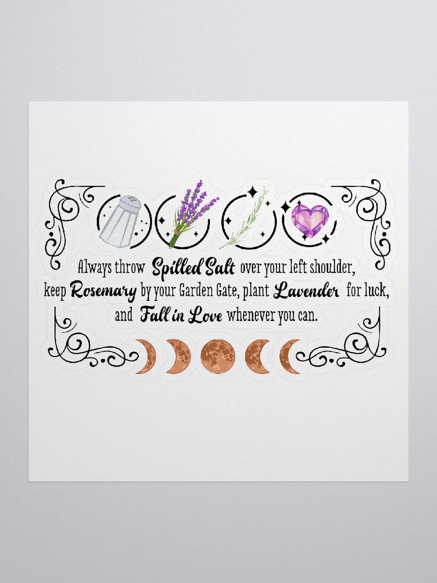 Rosemary, Lavender, and Love STICKER - Witchy, Kitchen Witch, Magic Kitchen Gift product image (1)