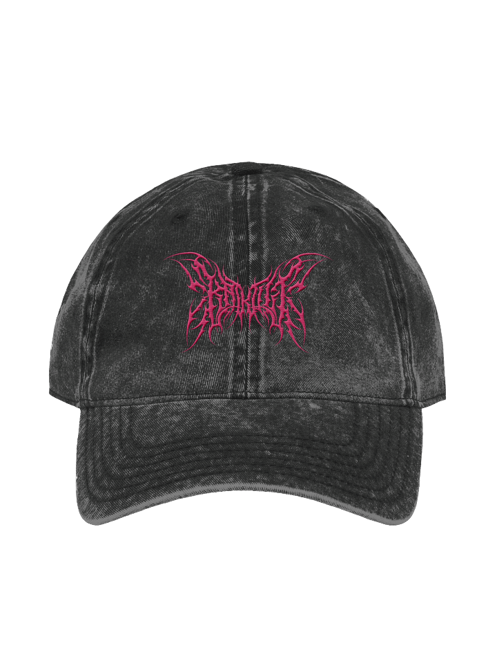 Kat Kult Vintage Wash Dad Hat (Pink logo) product image (22)