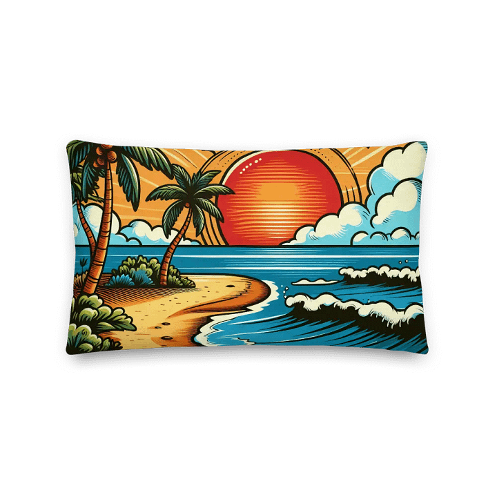Tropical Sunset Dreams Pillow | Ai Design beach product image (2)
