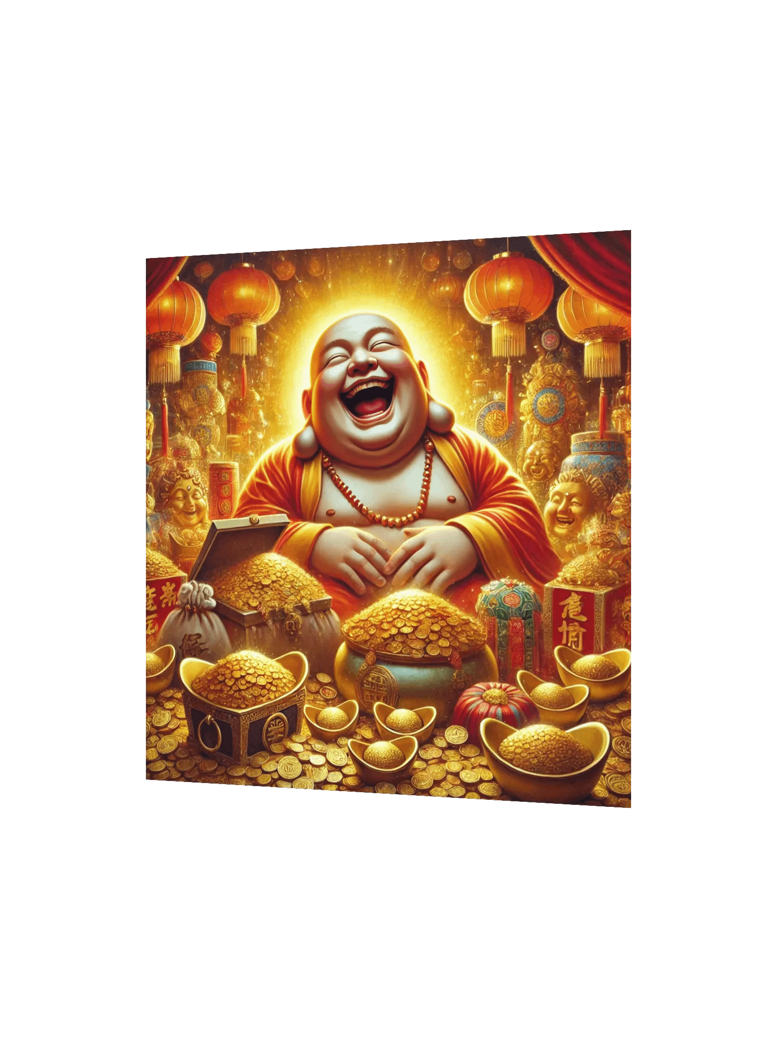 Laughing Buddha in a Pool of Wealth - Poster product image (2)