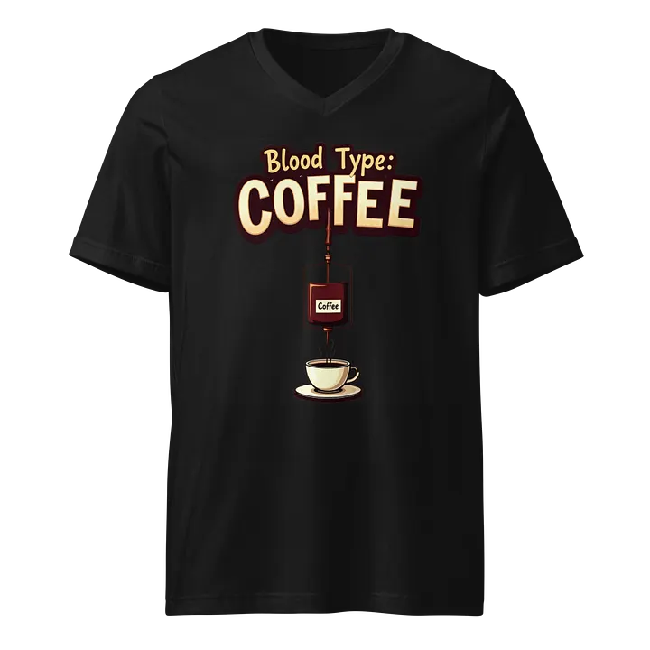 Coffee Blood Type IV Bag V-Neck Tee product image (1)
