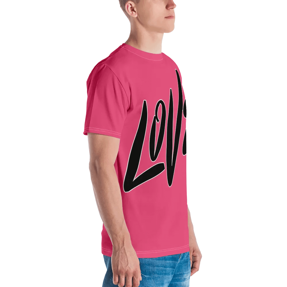 Love & Peace - Pink - Crew Neck T-Shirt product image (3)