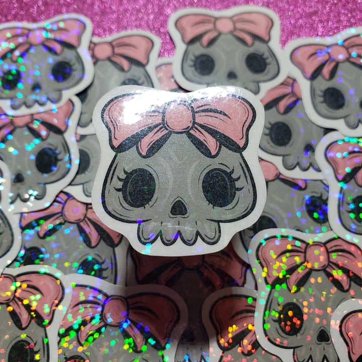 Mini Bow Skull Stickers product image (1)