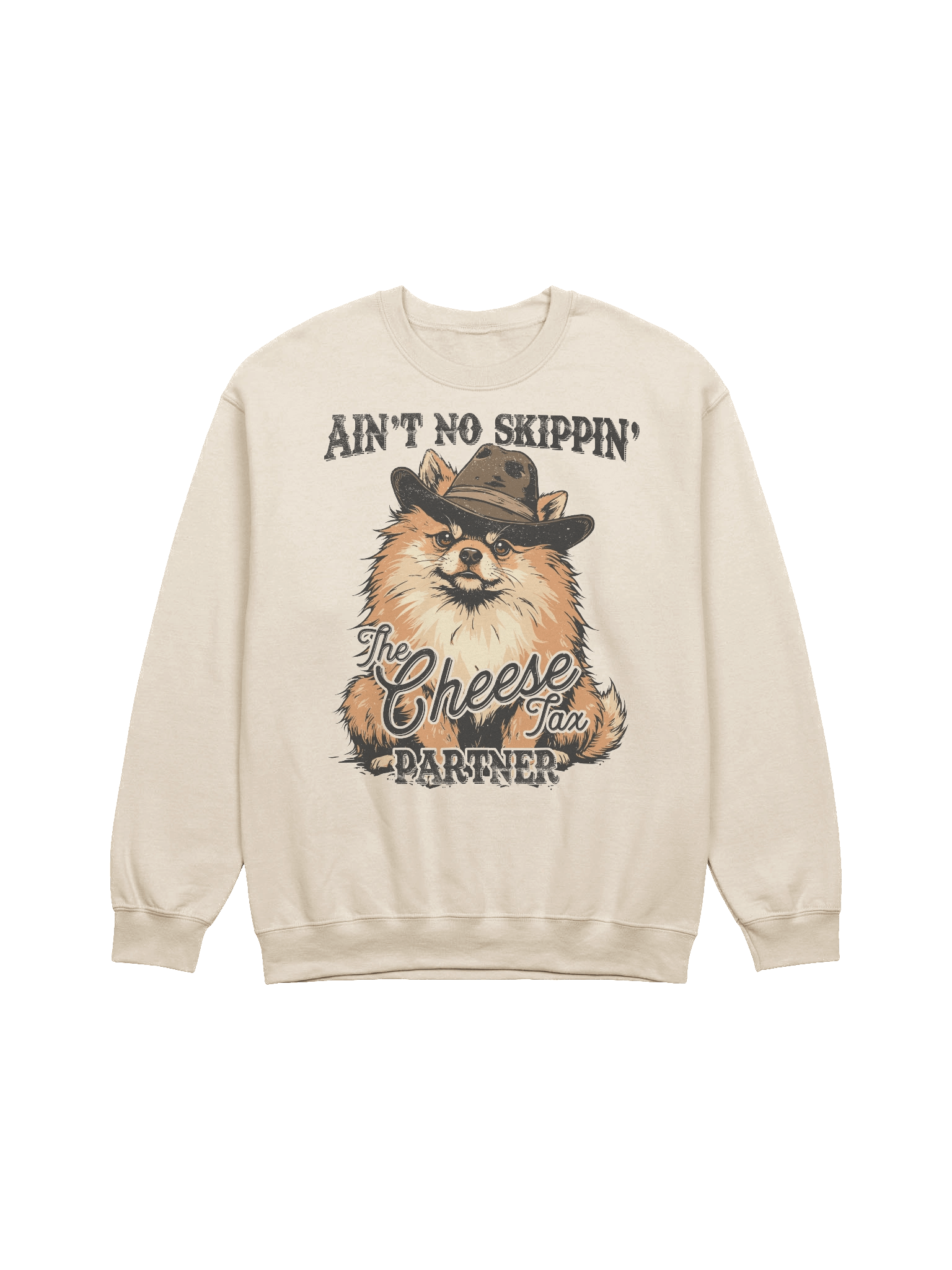 Funny Cheese Tax Sheriff Pomeranian Sweatshirt product image (2)