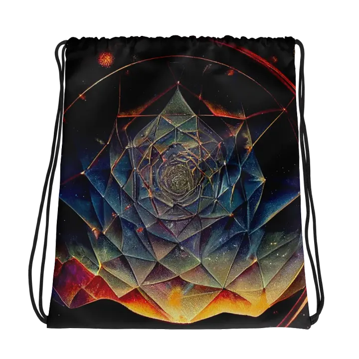 Cosmic Kaleidoscope Drawstring Backpack product image (1)