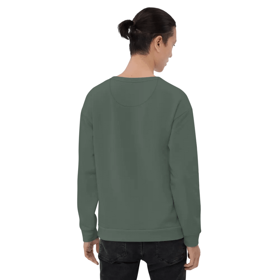 Plain Dark Sage Green Soft Summer Unisex Recycled Polyester Heavyweight Premium Sweatshirt by Treasure Pie product image (8)