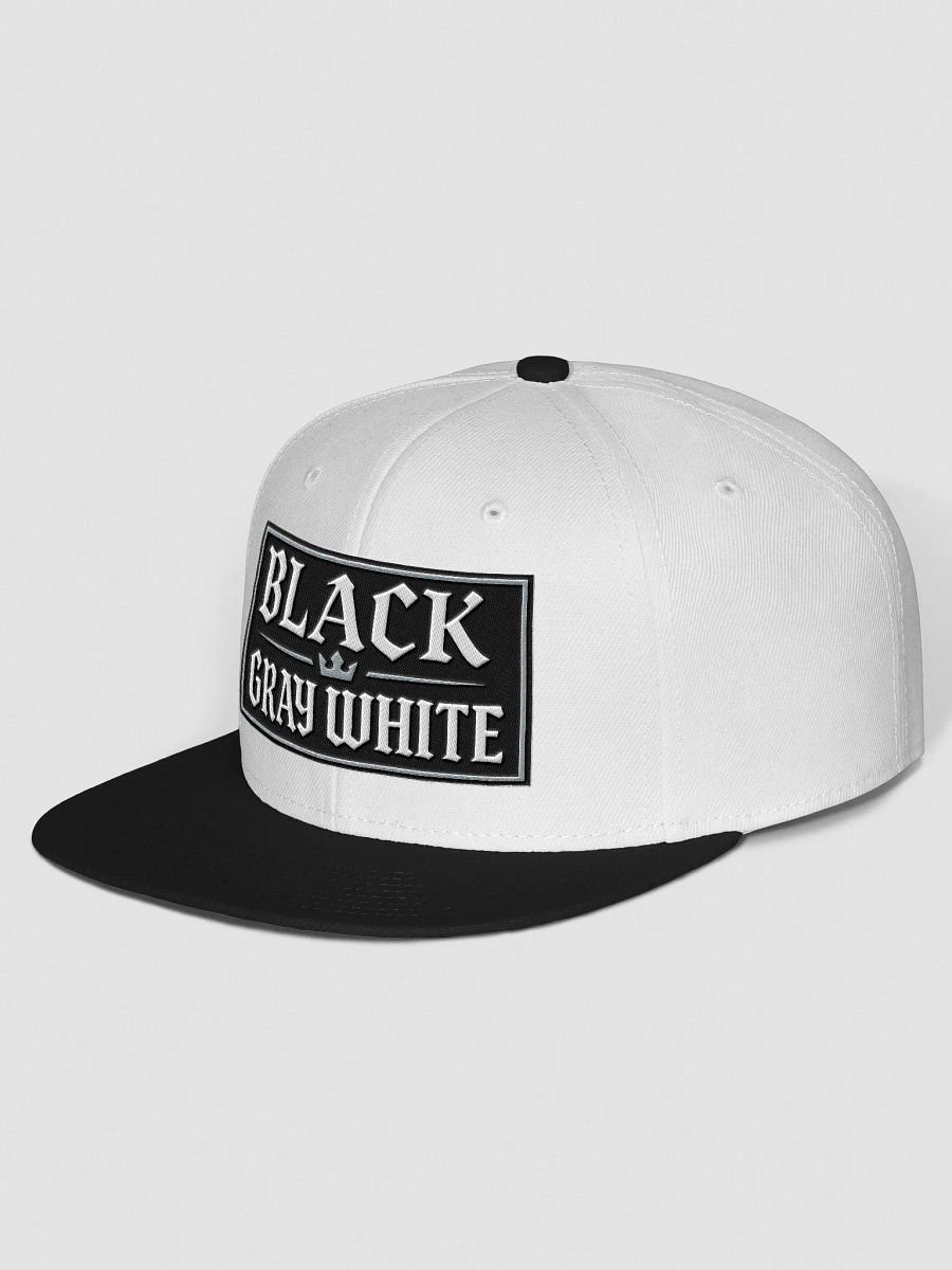 Crowned Monochrome Snapback Cap product image (2)