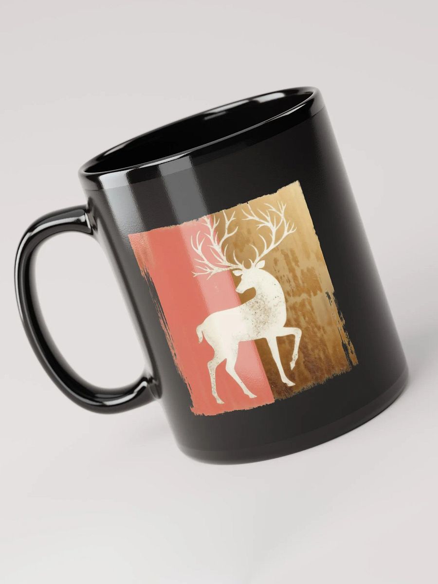Holiday reindeer charm -black mug product image (3)