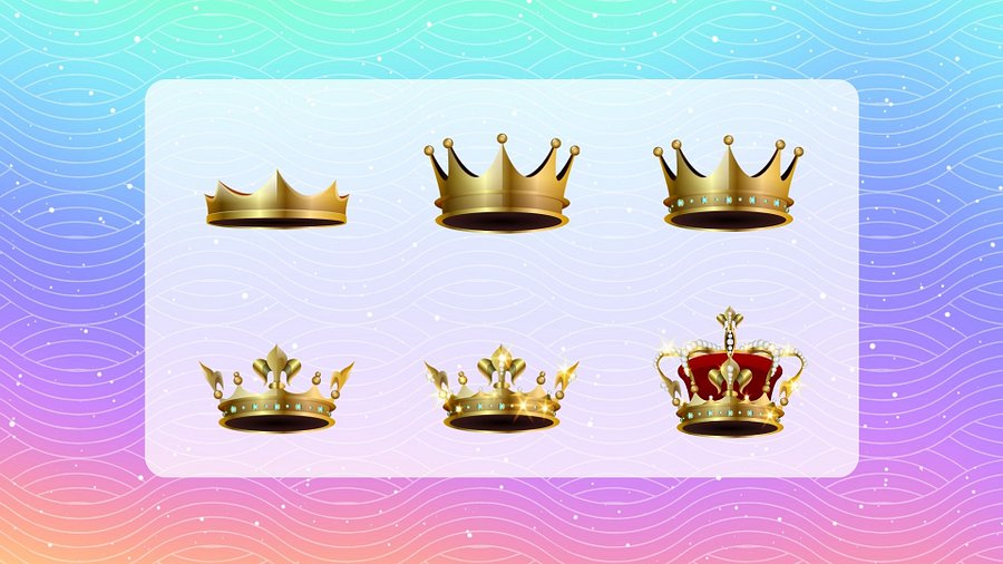 Royal Crown Twitch Badges 6-Pack product image (2)