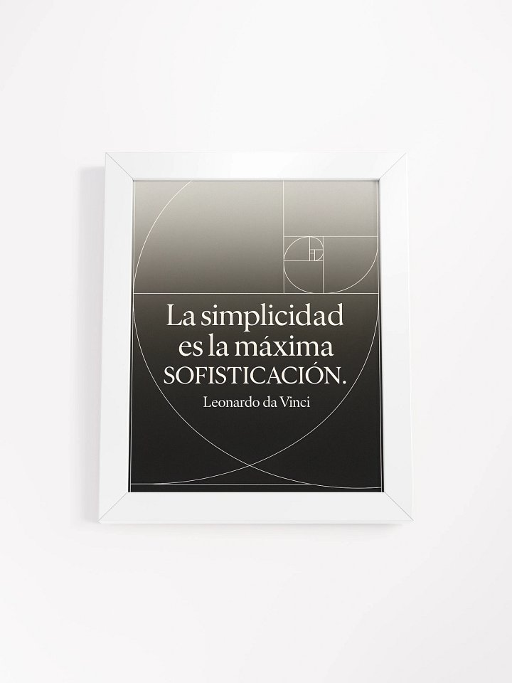 Póster ultra-premium Leonardo da Vinci simplicidad con máxima calidad técnica product image (1)