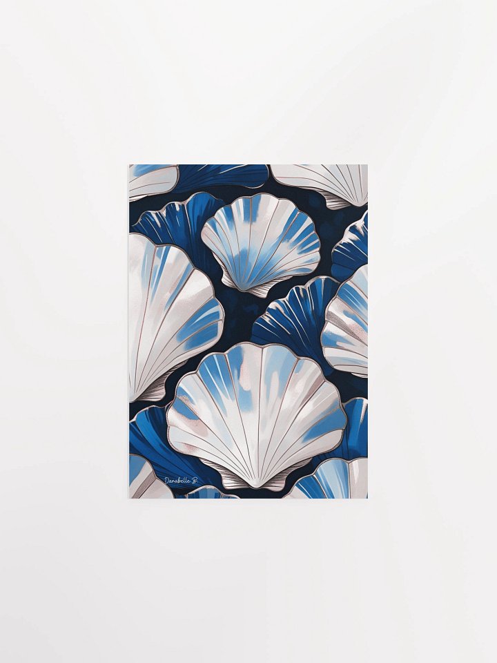 Poster artistique - Coquilles Saint-Jacques - 1 - Cadeau Déco Energie Vibratoire product image (2)