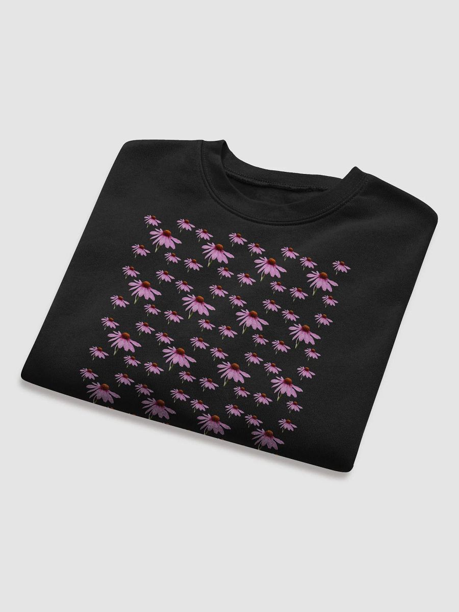 Repeating Cone Flower Ladies Cropped Fleece Sweatshirt Top product image (16)