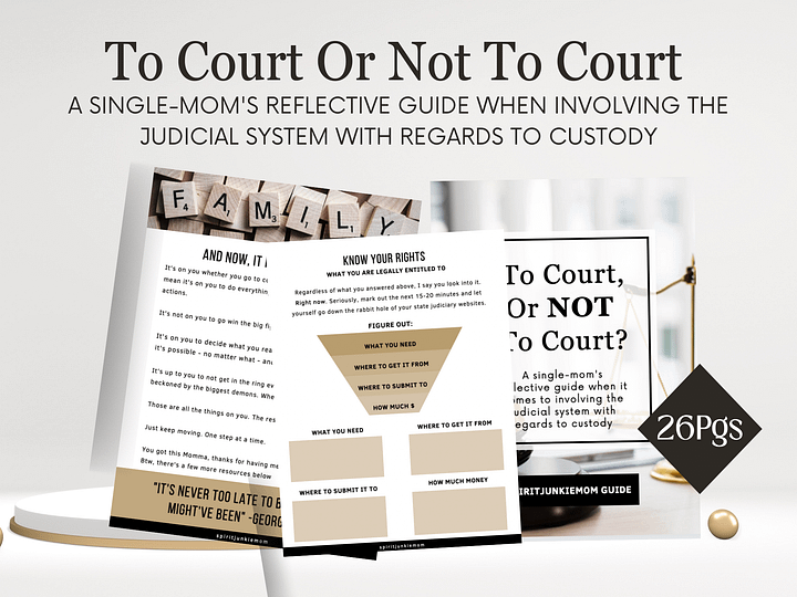 To Court or NOT to Court - A Reflective Guide for Mama's Going Through Separation product image (1)