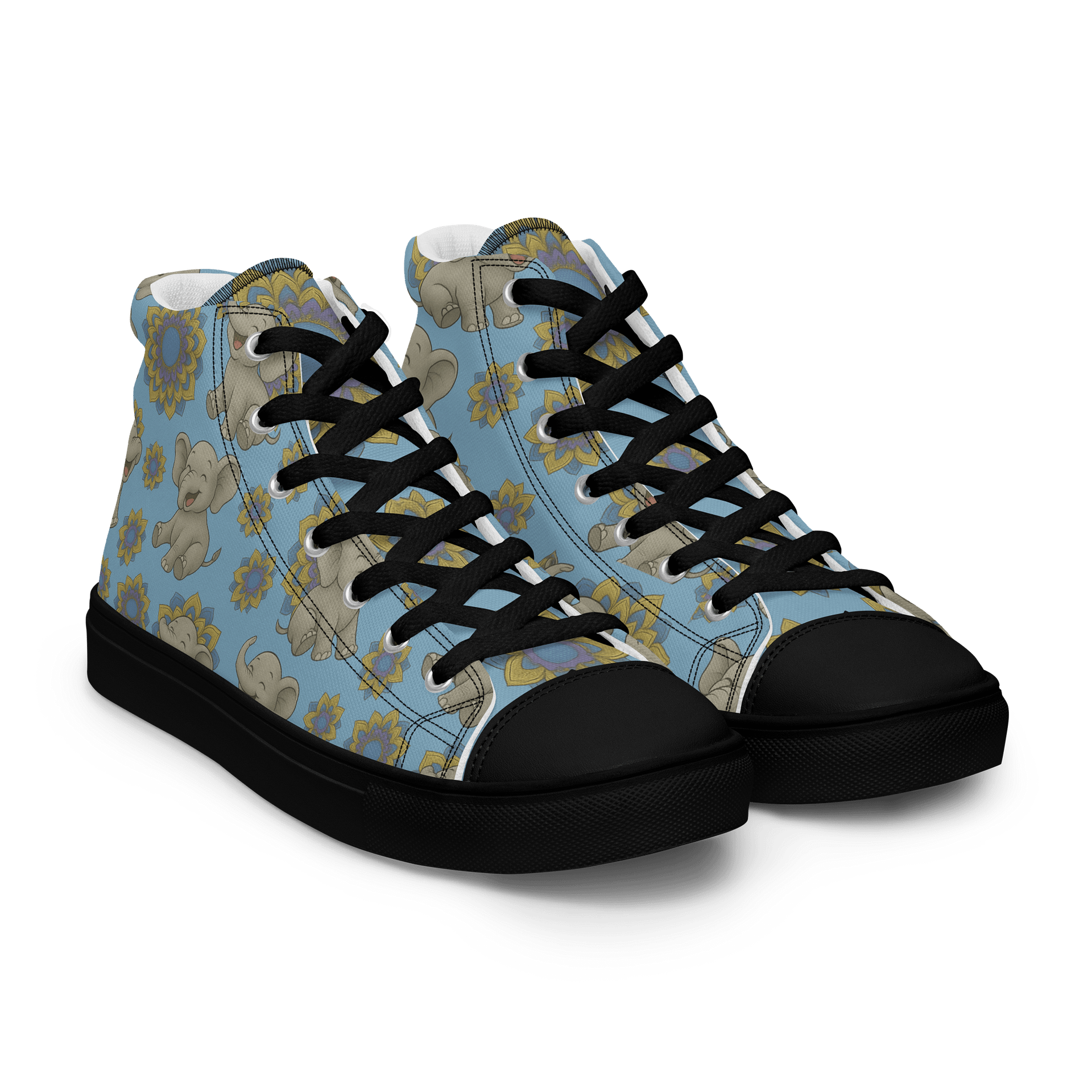 Cheerful Elephant Bliss High Tops product image (8)