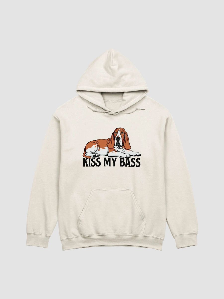 Kiss My Bass Hooded Sweatshirt | Funny Hoodie for Basset Hound(Red) Owners product image (18)
