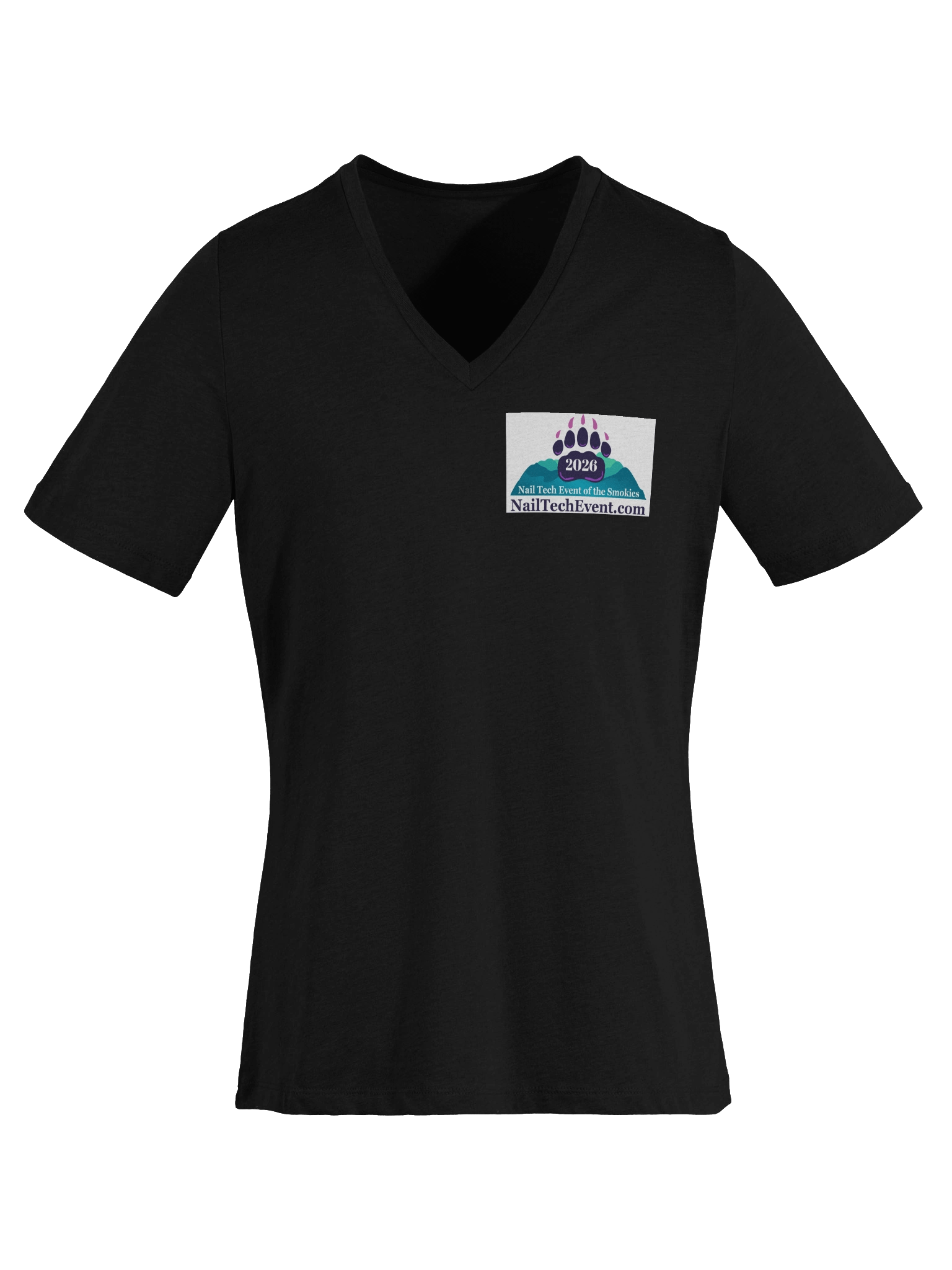 2026 Smokies Nail Tech Relaxed V-Neck Tee (white logo) product image (6)