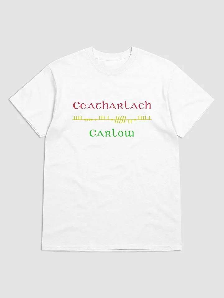 Carlow/Ceatharlach, Scholastic Style Ogham Printed T-shirt product image (19)