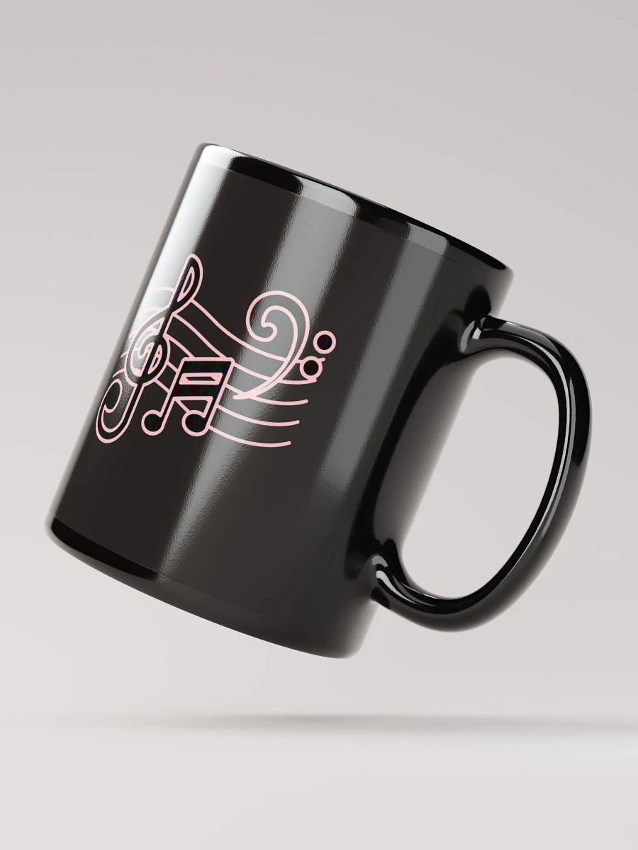 Vibrant Musical Notes Magic Mug Black product image (2)