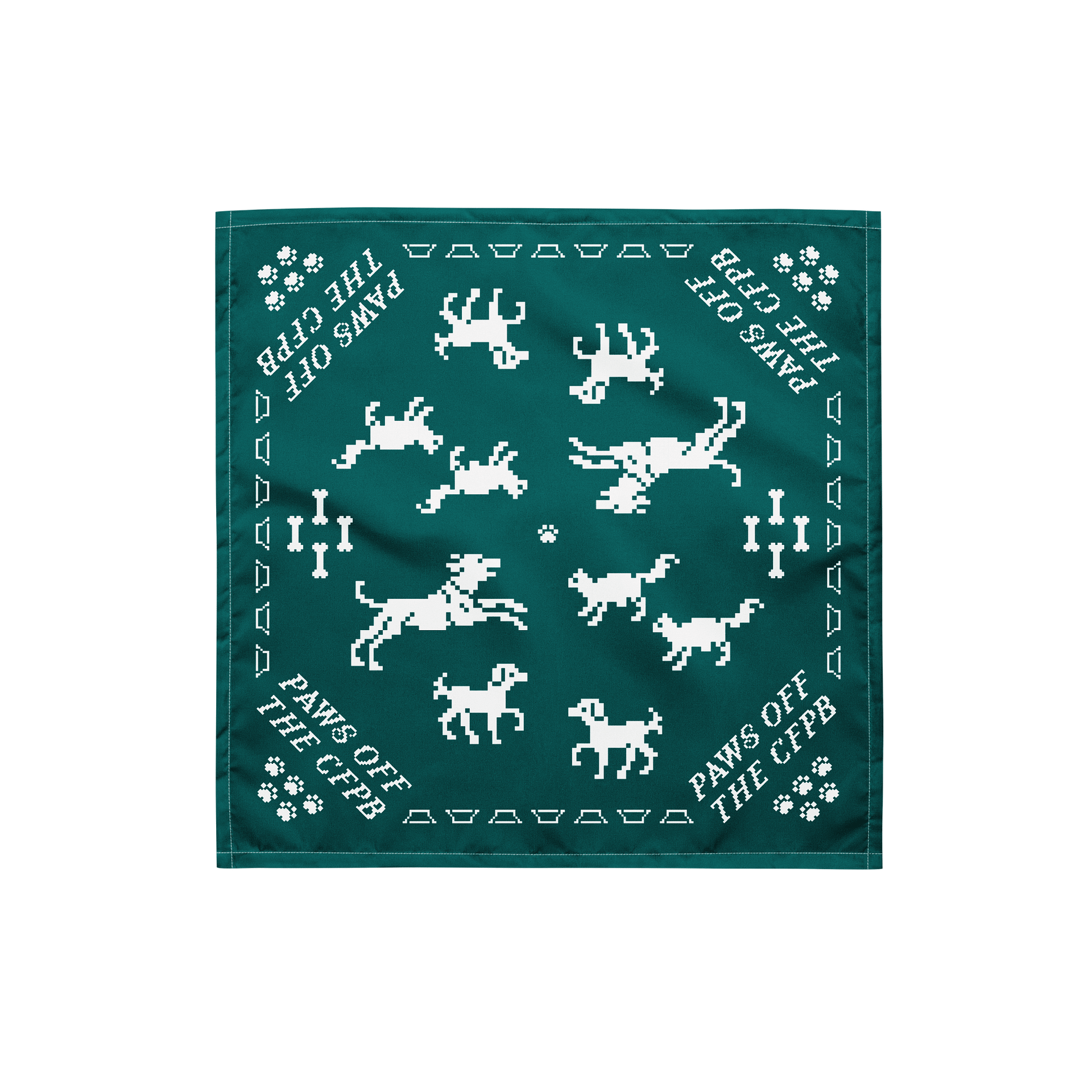 Paws off the CFPB Bandana (Teal) product image (1)