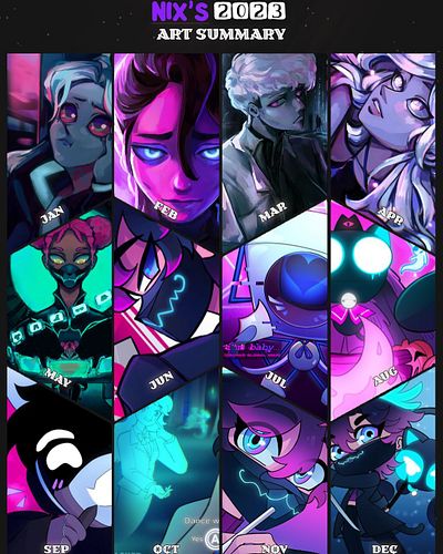 My 2023 art summary! So much happens in a year it’s crazy D: I think the best part about this year was just how much art I ma...