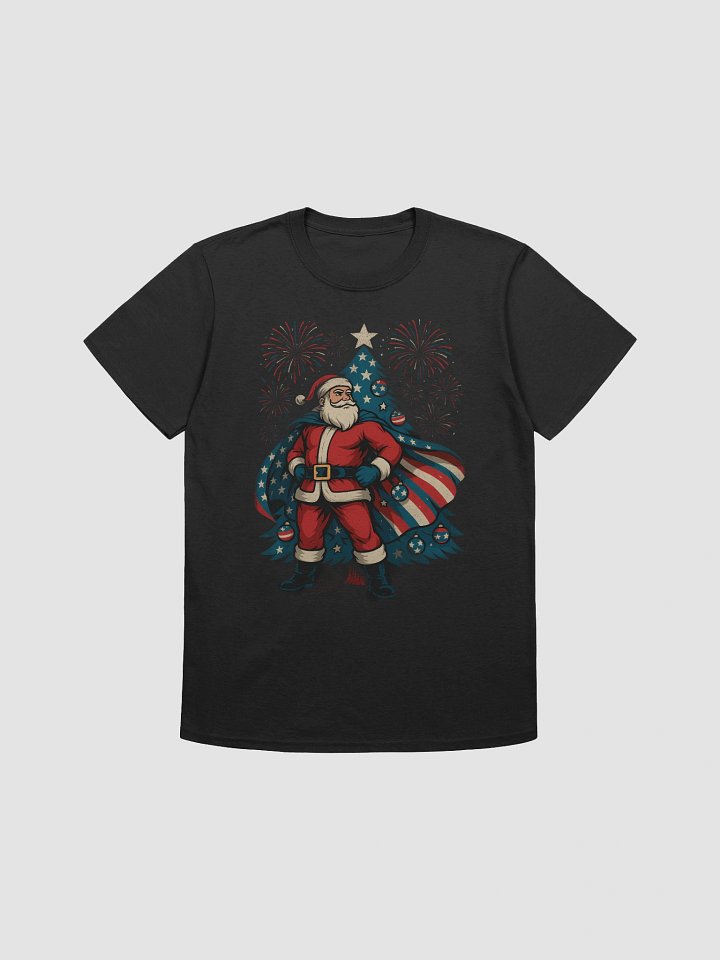 Patriotic Santa Claus American Flag Superhero Christmas Tree T-Shirt product image (1)