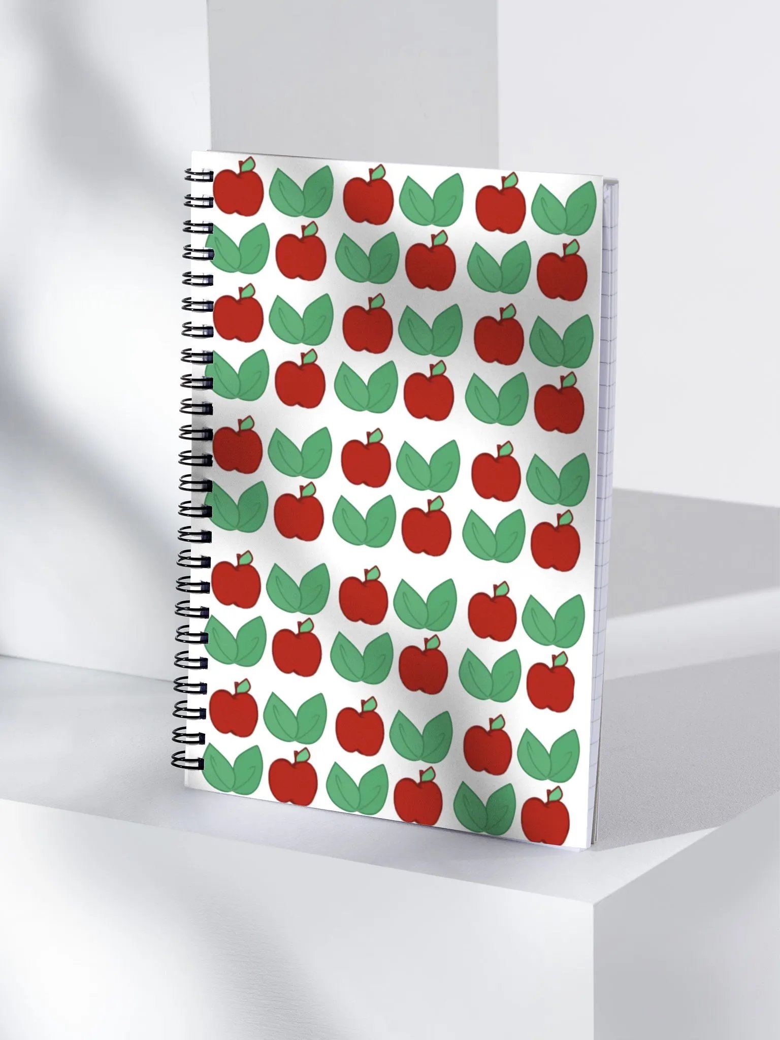 Apple-Leaf Checkered patterned notebook product image (4)