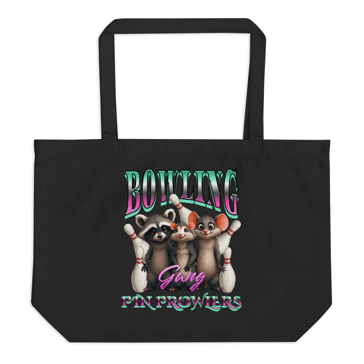 Bowling Gang Pin Prowlers Raccoon Organic Tote product image (1)