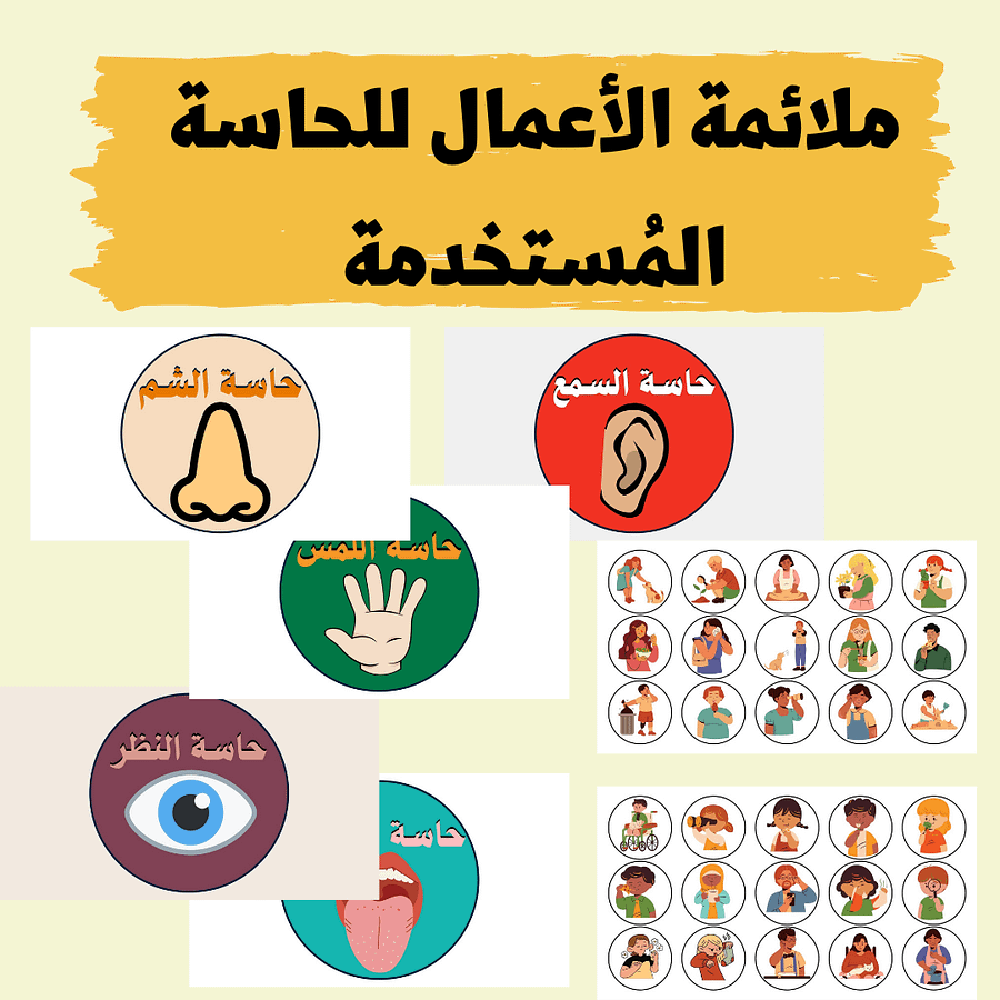 ملائمة الأعمال للحاسة المُستخدمة | الحواس الخمس - pdf product image (1)