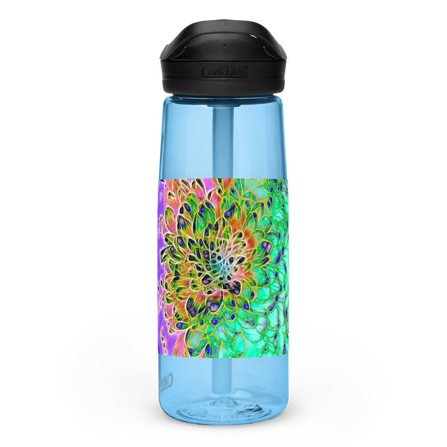 Peacock Chrysanthemum Sports Water Bottle product image (3)