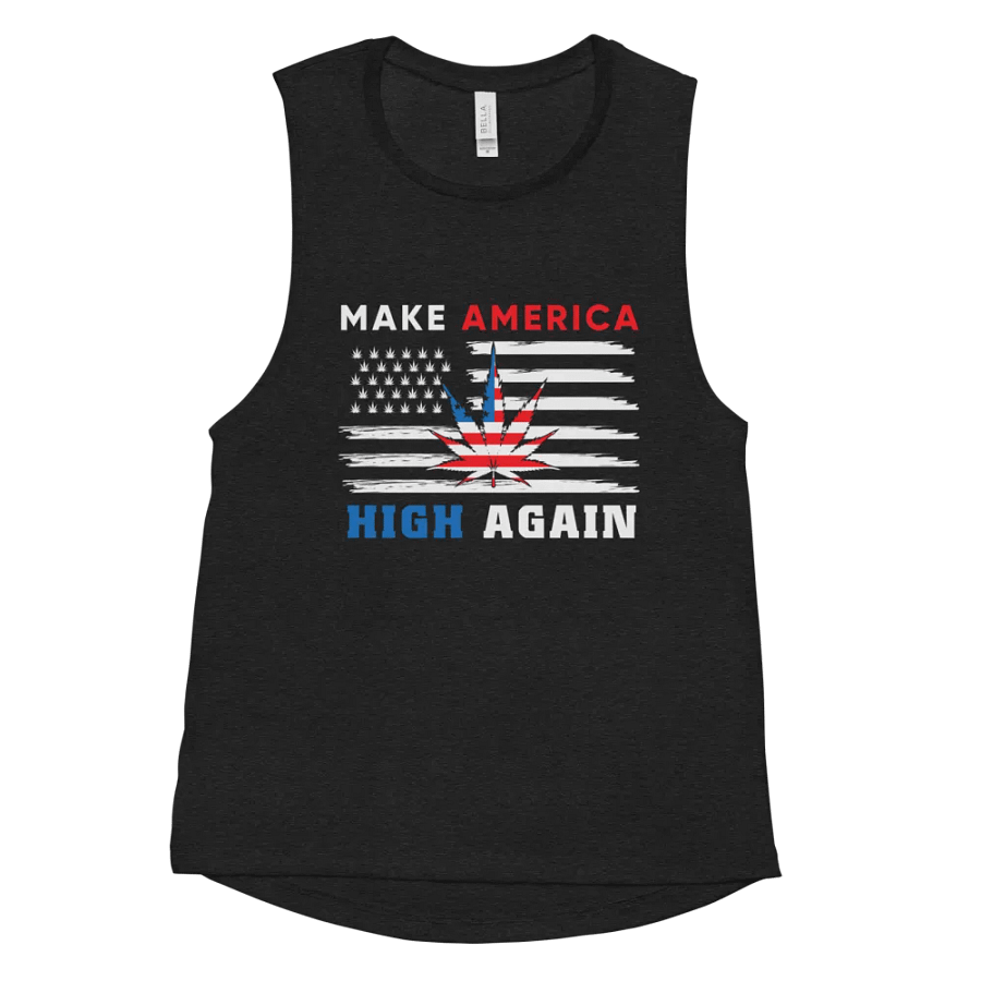 Make America High Again Patriotic Flowy Tank Top product image (12)