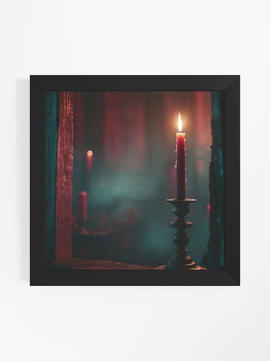 Moody Burgundy Candle Framed Print product image (22)