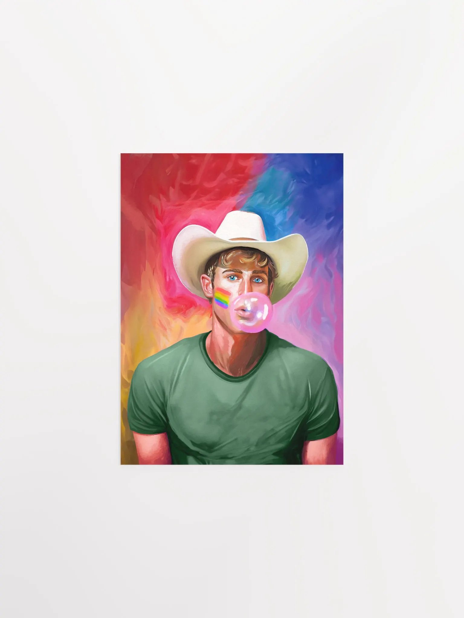 Gay Cowboy Pop Art Studio Art Print product image (1)
