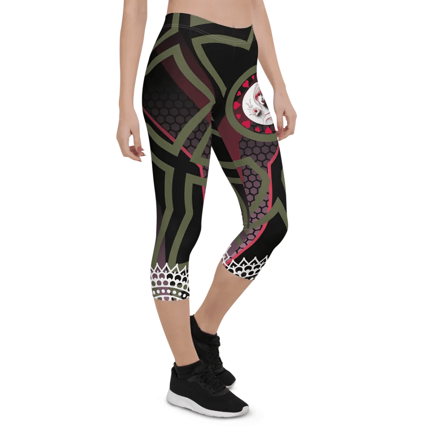 Sublicolor 301C All-Over Print Capri Leggings – Style Meets Comfort! 🎨👖 product image (6)
