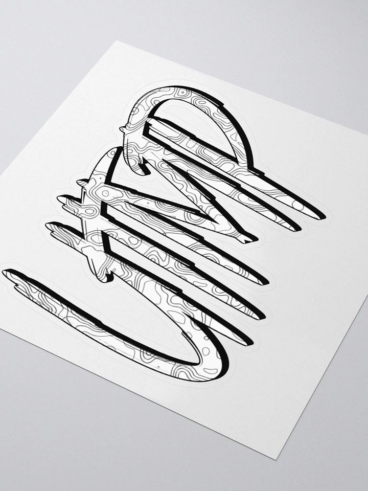 Kiss Cut Sticker - UTMP Logo Topo Stealth White product image (1)