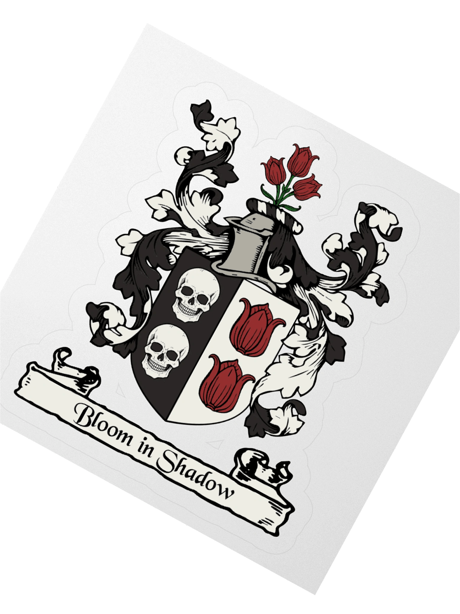 Bloom in Shadow Coat of Arms Kiss Cut Sticker product image (2)