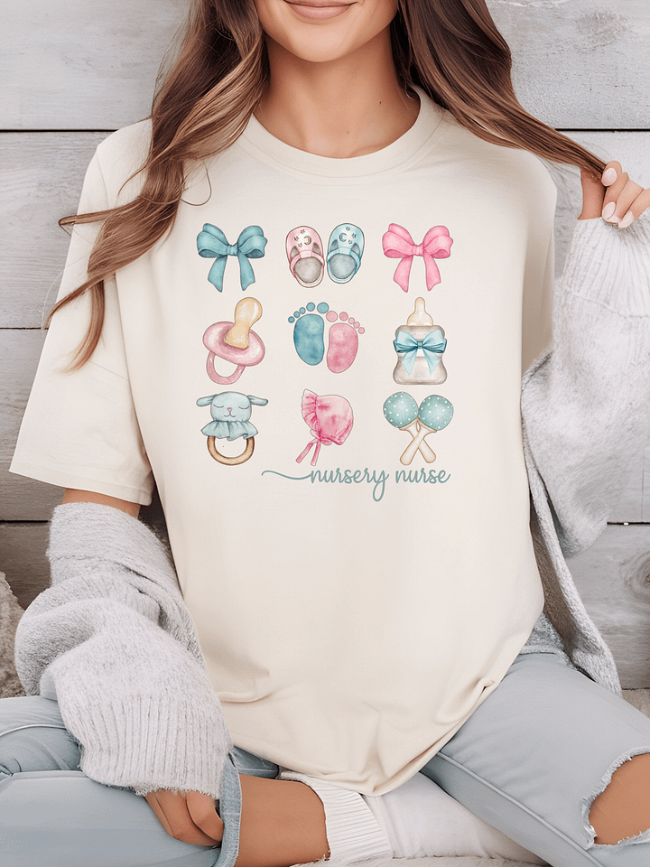 Personalized Coquette Style Nurse/Crew T-Shirt (Homemade) product image (1)