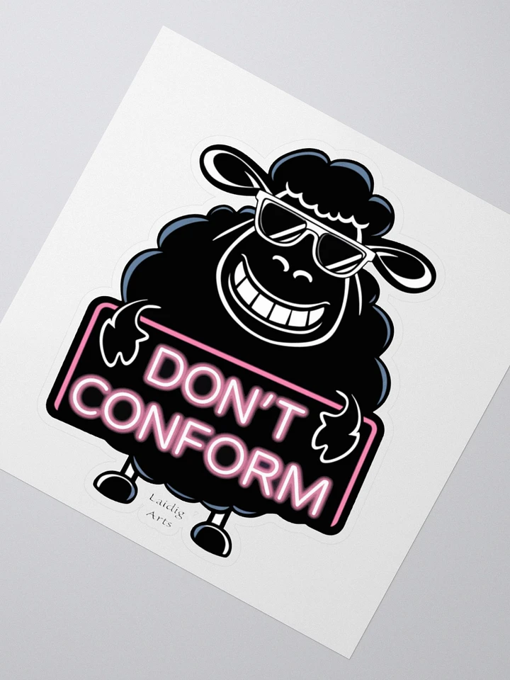 Vinyl Sticker Don't Conform Black Sheep Design product image (5)