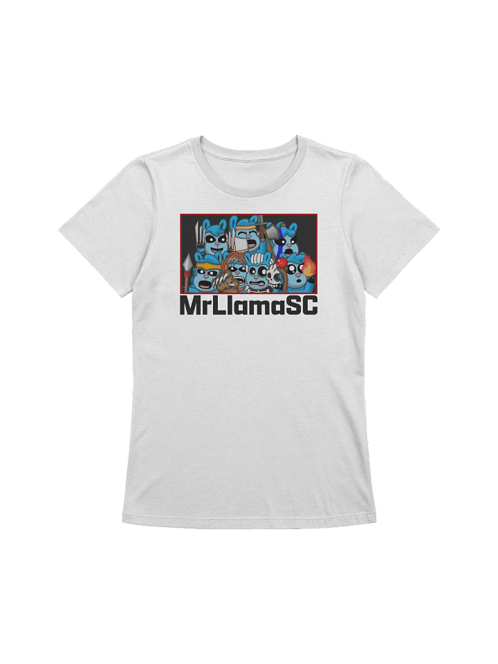 MrLlamaSC Llama Family Women's T-Shirt (White) product image (1)