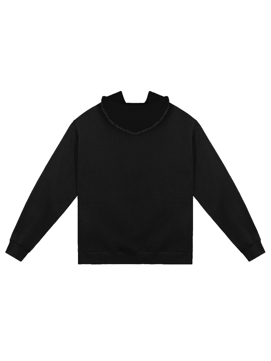 Safety is an Illusion embroidered black hoodie product image (2)