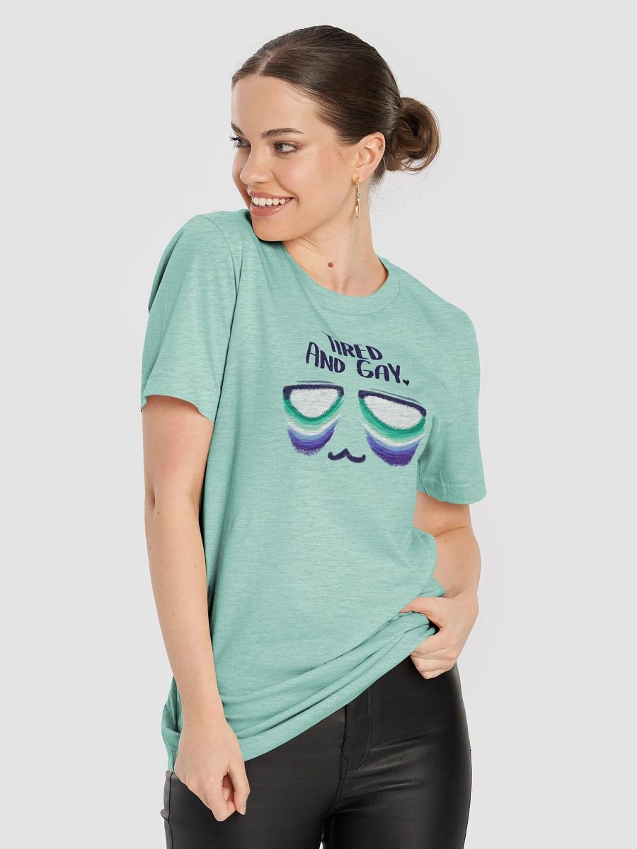 Tired and Gay - Gay Pride Flag Classic Fit TShirt product image (60)