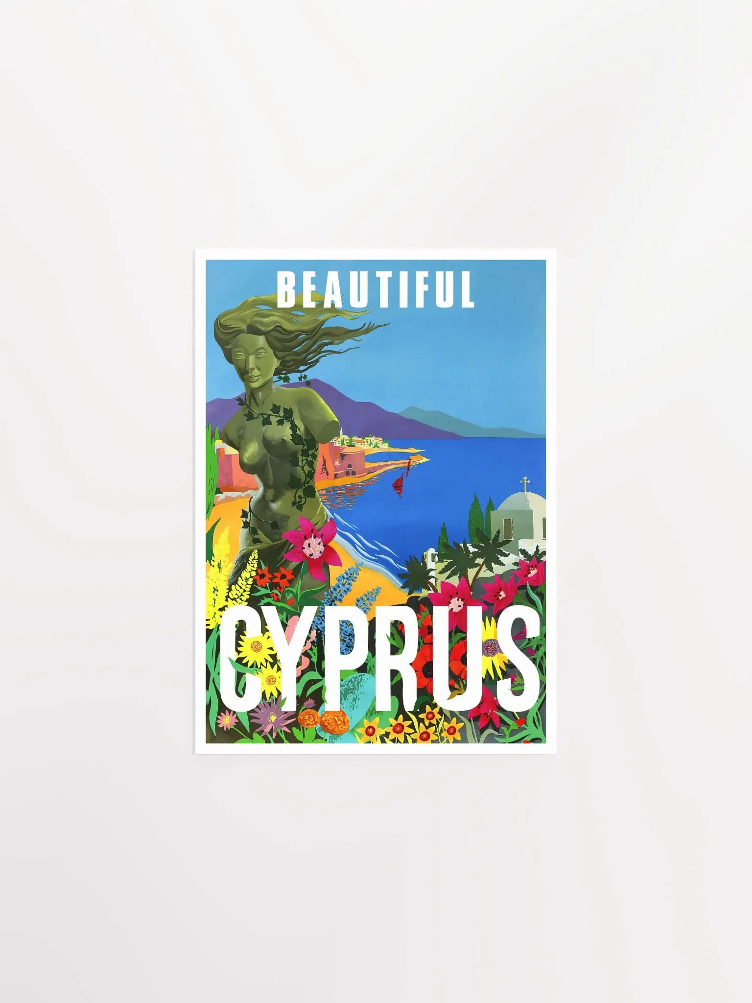 Beautiful Cyprus, Nicosia, 1960s — retro vintage travel poster product image (6)