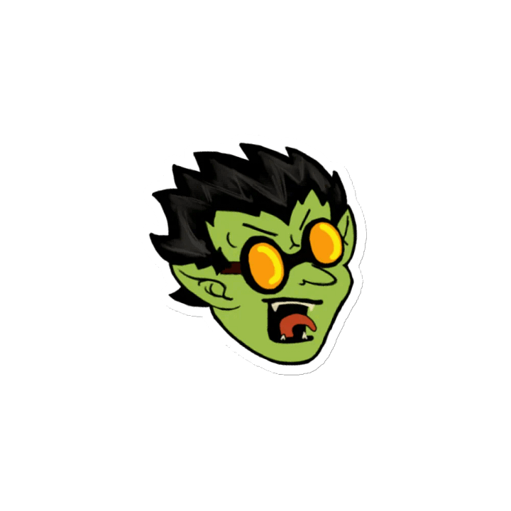 Goggle-Wearing Scream Goblin Die-Cut Magnet product image (2)