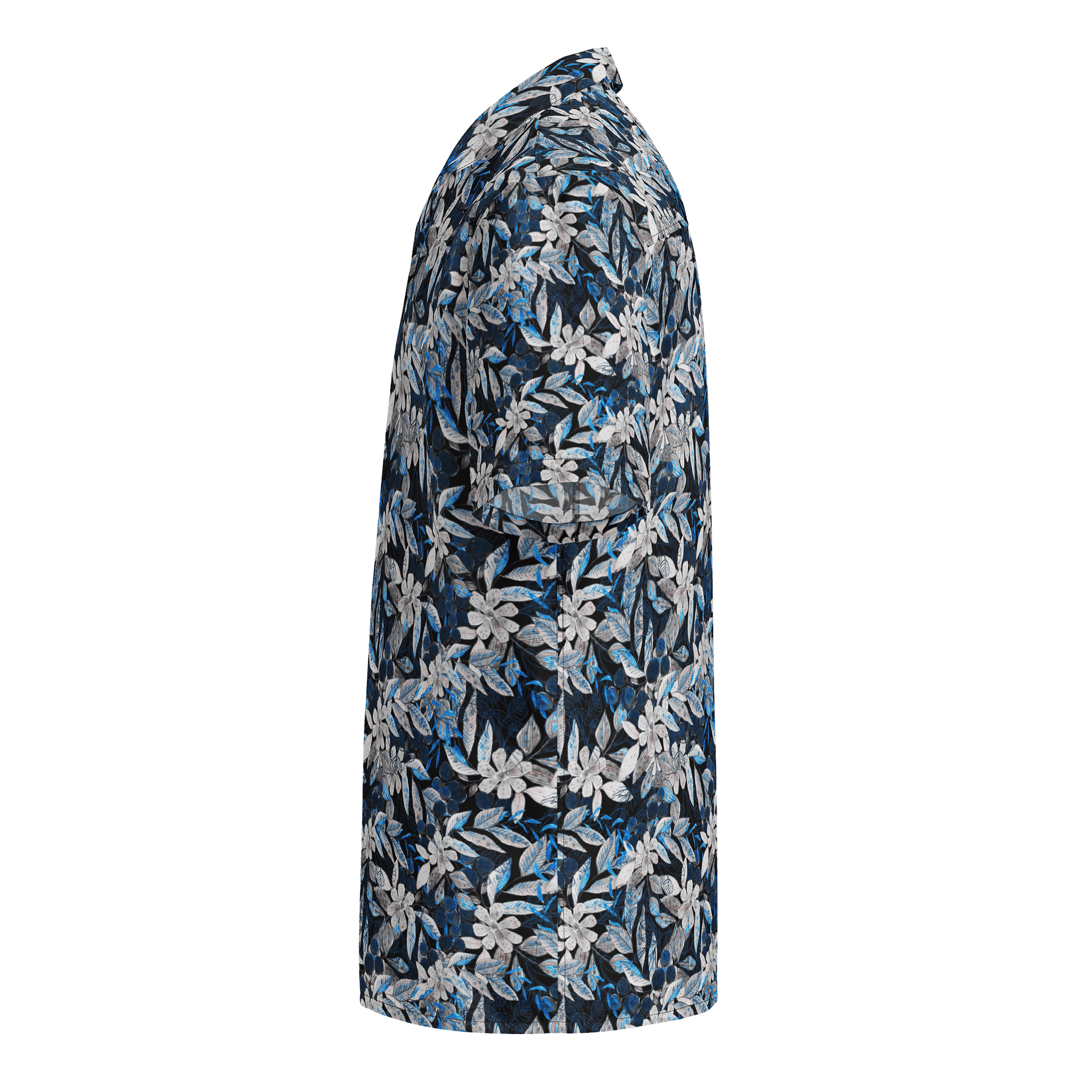 Blue White Garden Hawaiian Shirt product image (3)
