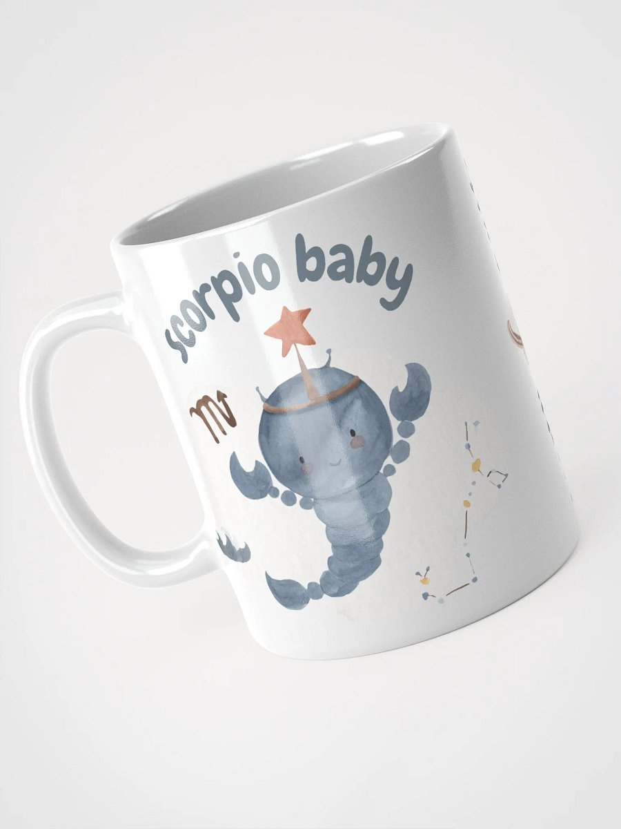 Scorpio Baby October 24 – November 21 WHITE GLOSSY MUG Baby Gift, New Mom Gift, Fun Astrology Gift product image (4)