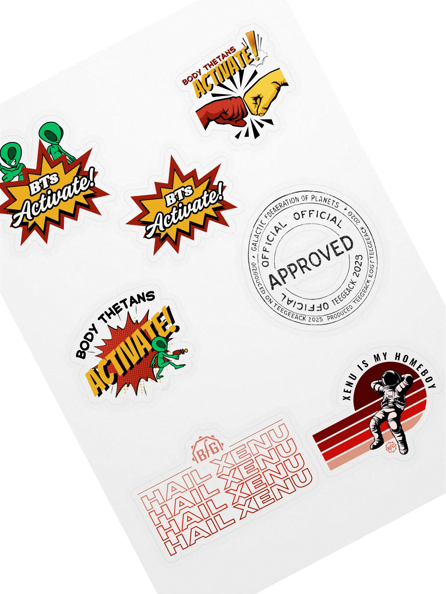 Xenu & the Body Thetans Multi-Sticker Pack product image (1)