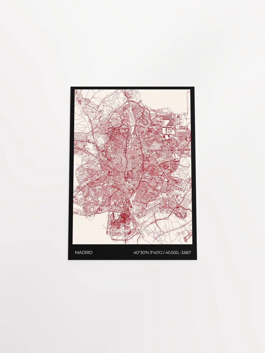 Póster Madrid Map - Carmesí product image (4)