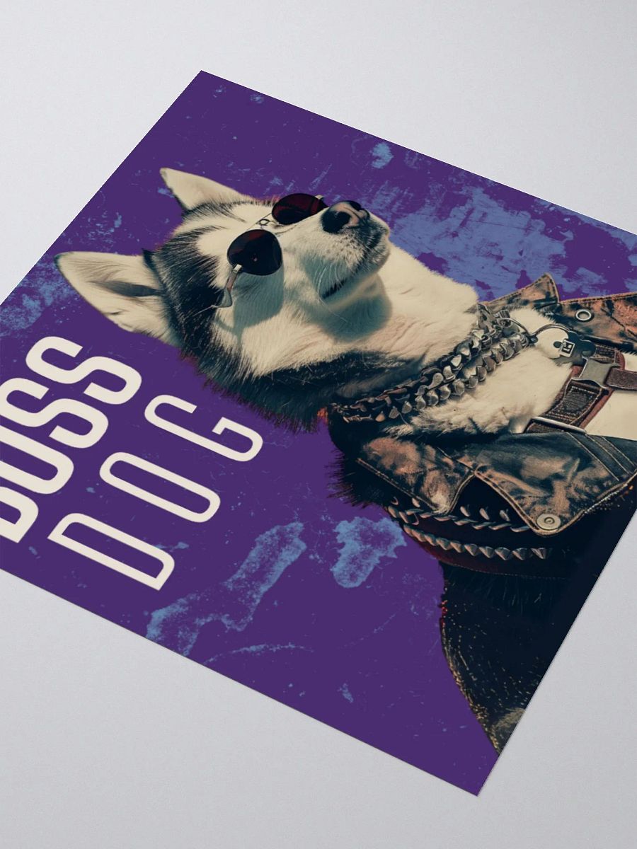 Siberian Husky Boss Dog Kiss Cut Sticker product image (7)