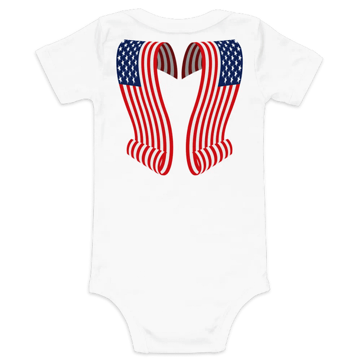 Stars & Stripes Curly Angel Wings Onesie product image (2)