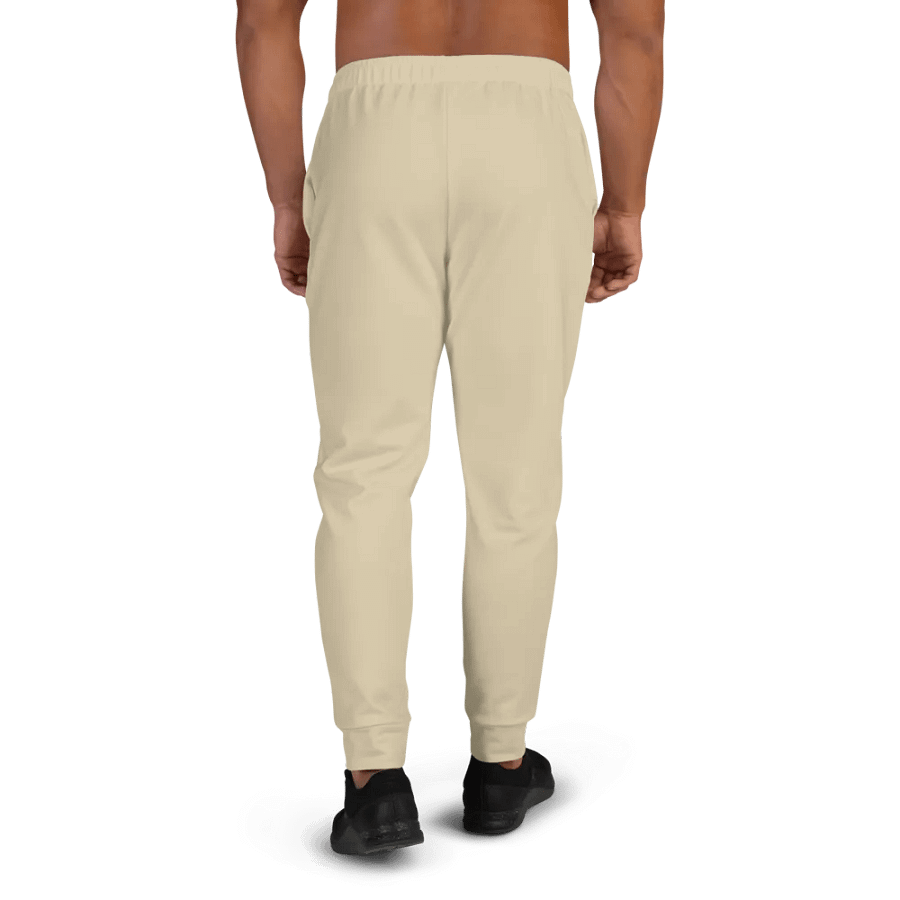 Plain Light Yellow Light Summer Recycled Polyester Premium Men's Joggers by Treasure Pie product image (4)