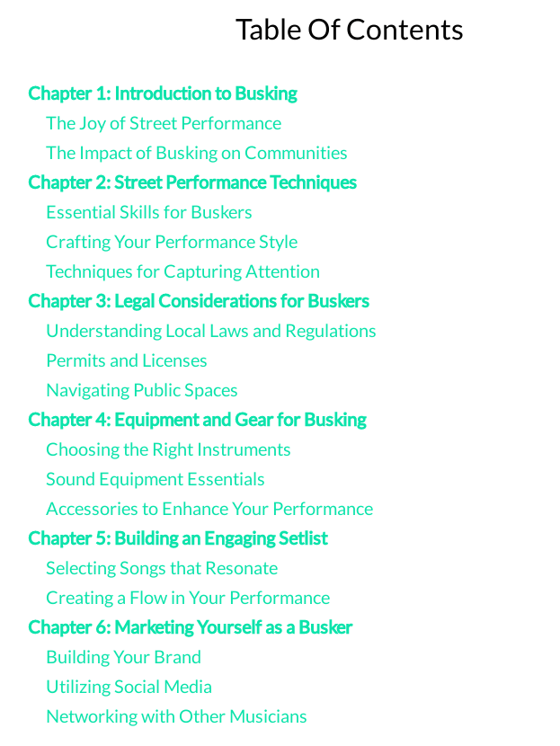 E-book; Street Savvy: What You Need To Know To Succeed At Busking product image (2)
